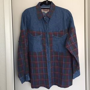Sonoma Denim/Plaid Button Down